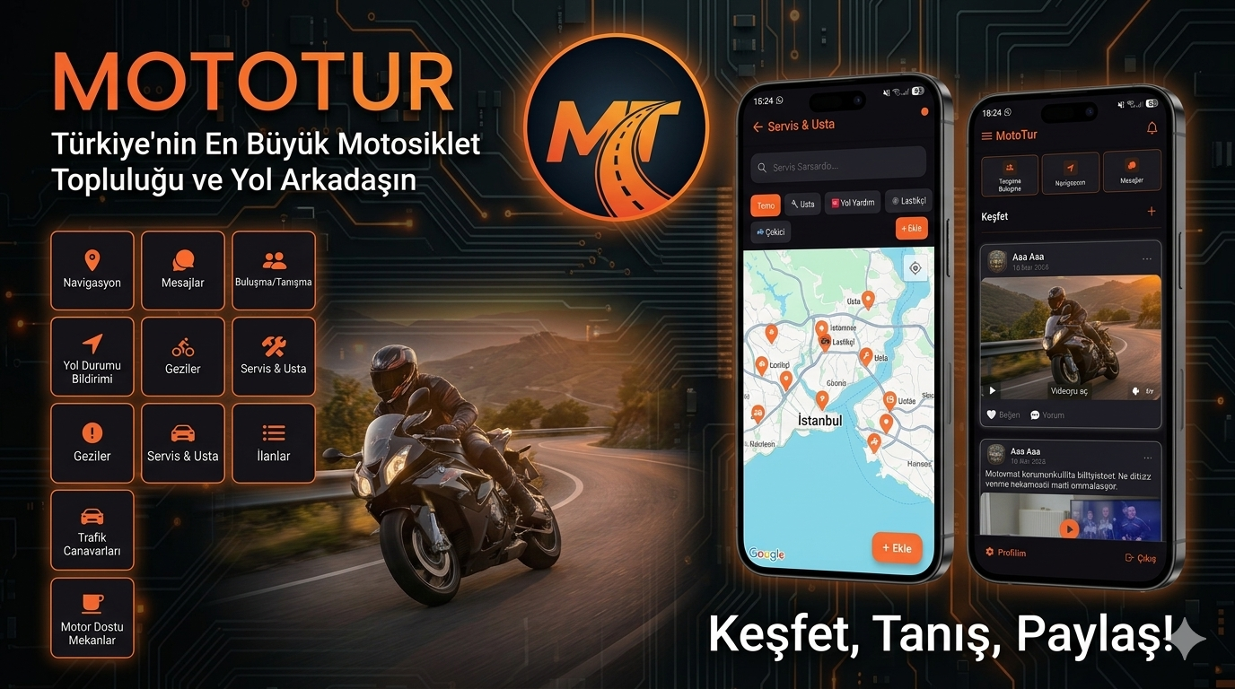 MotoTur - Harita ve Servis Özellikleri